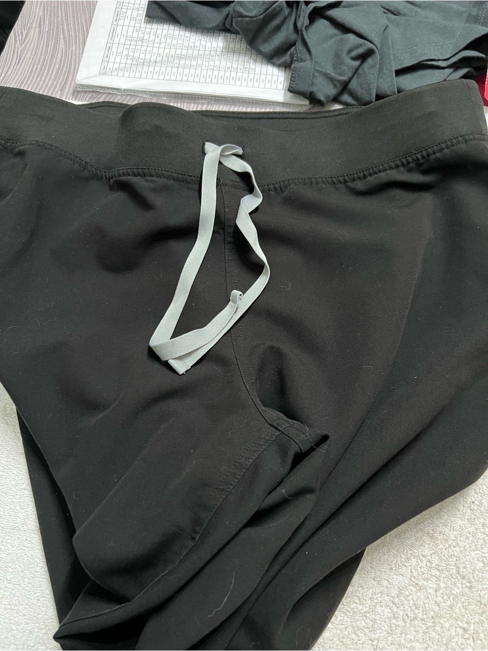 FIGS Technical Collection Women’s L Black Scrub Pants T21003 Drawstring Stretch